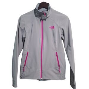 The North Face Calentito 2 WindWall Softshell Jacket Small Gray/Pink GUC